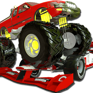 Monster Truck vs Formula Race