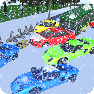 Winter pileup Snow Car Parking