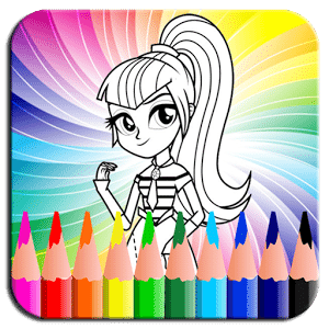 Coloring Book Equestrian Girl