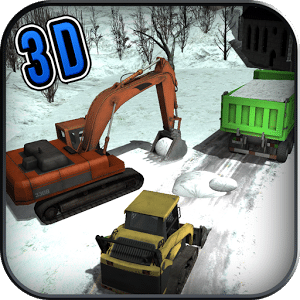 Heavy Snow Excavator Crane Op