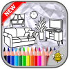 Coloring Page Living Room