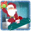 Santa Claus Snowboarding