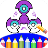 Coloring Book Pages: Fidget Spinner Coloring Games