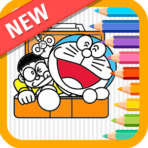 Coloring Nobita-Doraemon For Kids 2018