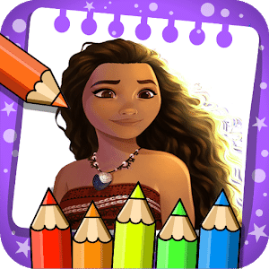 coloring moana of vaiana princess