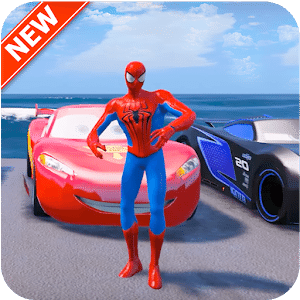 Superheroes Car Stunts Speed Racing Games