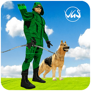 Green Super Arrow Hero Jungle shooting Mission