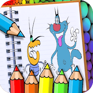 Learn to color Oggy