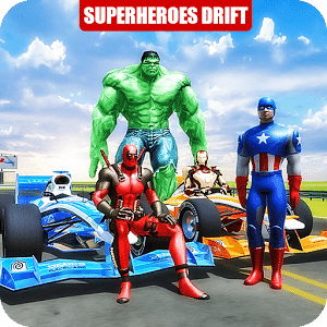 Superhero Tricky Car Stunts and Drift Rider