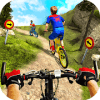 Downhill Superhero Kids Bicycle Rider: MTB Cycle