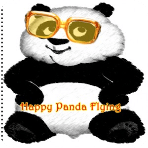Happy Panda Flying