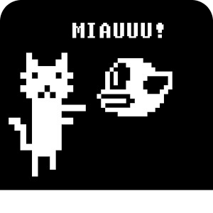 Flappy hunted by a white Cat!