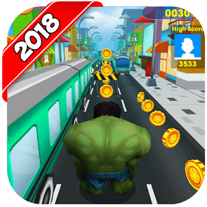 Subway Hulk : avenger super heroes city fall