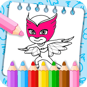 Learn to color PJ Heroes Masks