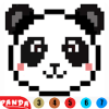 PixartPanda | Color by pixel Number book Panda art