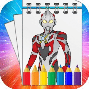 Colouring book for Ultraman : galaxy battle