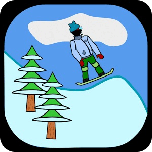 Antibored Snowboarder with Ads