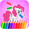 Coloring pony unicorn game