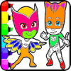 Coloring Masks Heros PJ For Kids