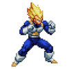 Color by Number Super Saiyan Pixel Sandbox