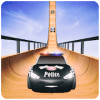 US Police McQueen Car Vertical Mega Ramp Stunts