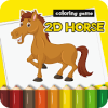 2D Horse Coloring Book