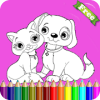 coloring cat and dog