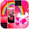 Rainbow Pink Heart Piano Tiles