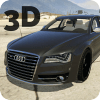 S8 Driving Audi Winter 3D