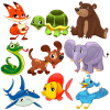 Animals- Learn, Spell, Quiz, Draw, Color & Games