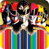 coloring power rangers