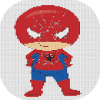 Superhero Pixel Art Drawing