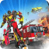 Truck Robot Fire Fighter Real War Simulator