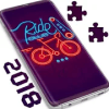 Neon Bike Puzzle Game