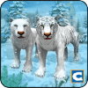 White Wild Tiger Family Survival 3D