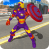 Flying Captain Superhero robot Crime City Battle