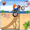 Beach Jumping Motocross 3D Traffic Racer