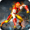 Flame Man Flying Super Hero: City Rescue Mission