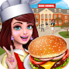 High School Café Girl: Burger Serving Cooking Game