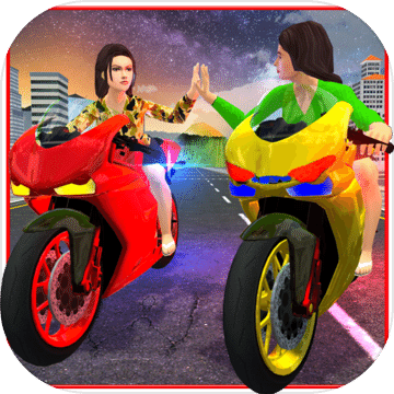 GirlsBikerGang3D
