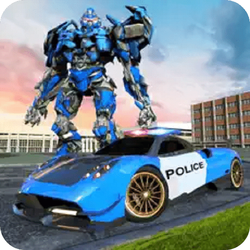 警察机器人战争汽车游戏3D：大黑帮流氓机器人模拟