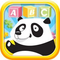 熊猫字母拼图儿童和幼儿