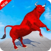 Wild angry Bull Attack Game 3D