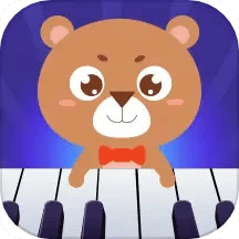 亲亲熊学弹琴