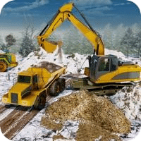 重型挖掘机雪犁模拟