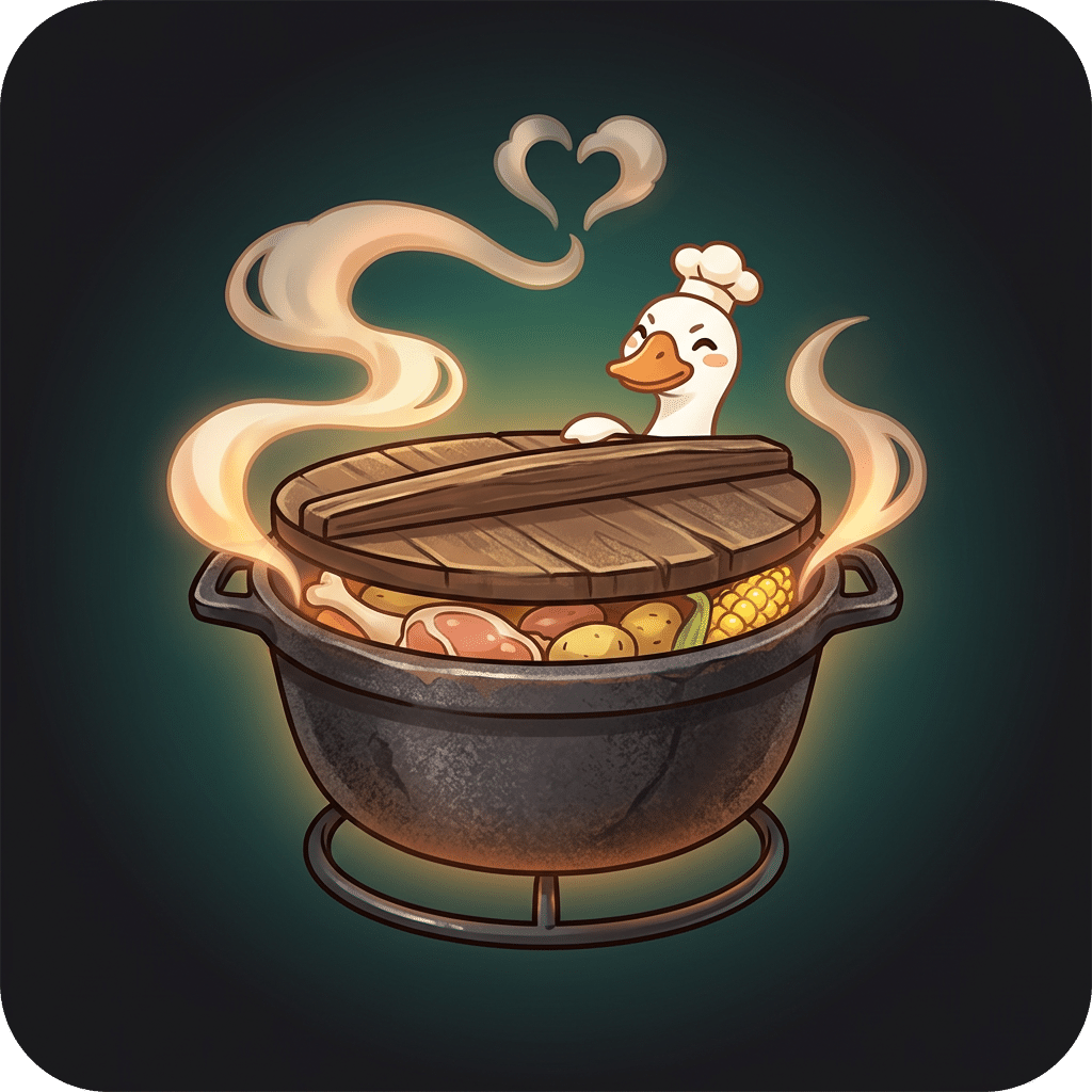 今天吃铁锅炖大鹅