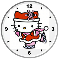 Hello Kitty Christams Clock