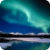 Aurora Borealis In Land Ice
