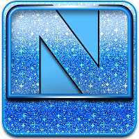 Blue Glitter Cubes