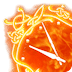 燃烧火苗时钟部件
